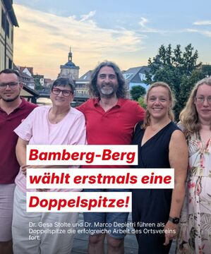 vlnr: Patrick Weiß, Conny Daig-Kastura, Marco Depietri, Gesa Stolte und Kerstin Rego